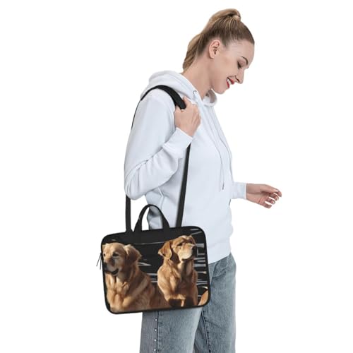 Bolso tipo Tote para laptop estilo Golden Retrievers miniatura 3