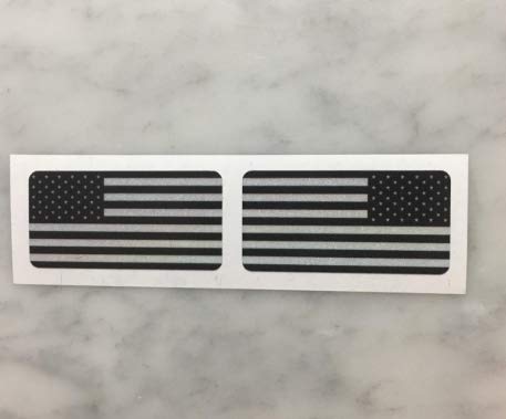 3M REFLECTIVE Stealthy Flag Hard Hat Stickers | Black Ops Decals | Tactical Gear Survival Labels | USA Canada Mexico Flags Toolbox Helmet Patriotic Old Glory (USA Flag Mirrored)