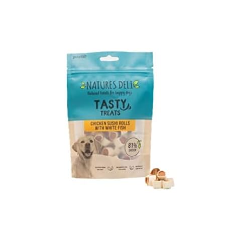 Natures Deli Chicken And Fish Sushi Rolls - High Protein, Natural Flavour, Nutritious, Low Fat Dog Treats - 100g Cover