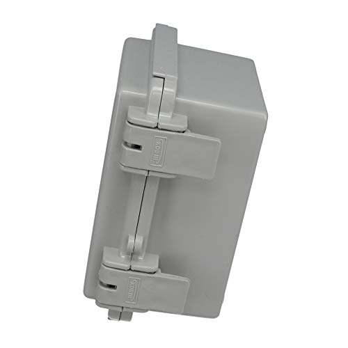 Bud Industries Nbf-32302 Plastic Outdoor Nema Economy Box, Gray, 5-7/64" Length X 3-59/64" Width X 2-3/4" Height #TOP3