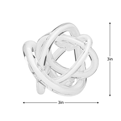 Torre & Tagus Orbit Glass Décor Ball, 3-Inch Diameter, White #TOP3