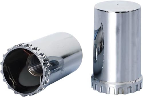 Torque 60 pcs of 33mm Chrome Cylinder Screw-on Lug Nut Covers for Volvo (VNL) & International & Peterbilt & Kenworth & Mack & Freightliner (Cascadia, Columbia, M2, FLD) Semi Trucks (TR614)