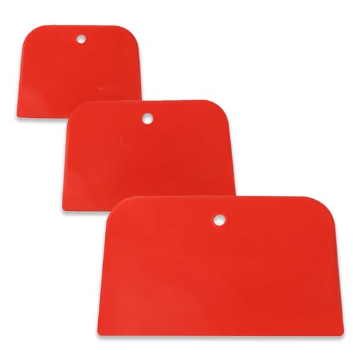 Dekton Set di 3 spatole in plastica, 10,2 cm, 12,7 cm, 15,2 cm, ideali per spalmare, levigare e rifinire, plastica resistente e flessibile, perfetto per stuccare, dipingere e progetti fai da te