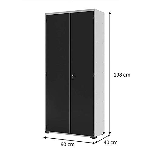 Armário Aço 2 Portas Multiuso Escritorio 4 Prateleiras EA301