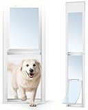 Dog Door for Sliding Glass Door with Lock, Doggy Door for Sliding Glass Doors Large Dog Up to 100 lb, Sliding Door Dog Door Insert, Adjustable Height 74.8