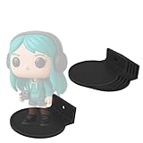 Layerforge Stage Figurenhalter 6er-Set für die Wand – Display-Podest für Sammelfiguren (z. B. Funko Pop) mit Schutzkante – minimalistisches Design, Made in Germany – Schwarz