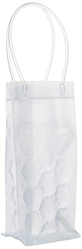 eBuyGB Can / Wine / Champagne Bottle Ice Bag - Cooler Cooling Holder Gel Carrier Chilling, Clear