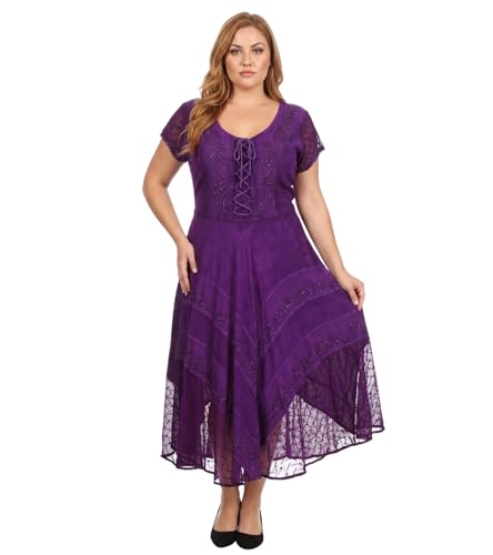 Image of Sakkas Marigold Embroidered Fairy Dress