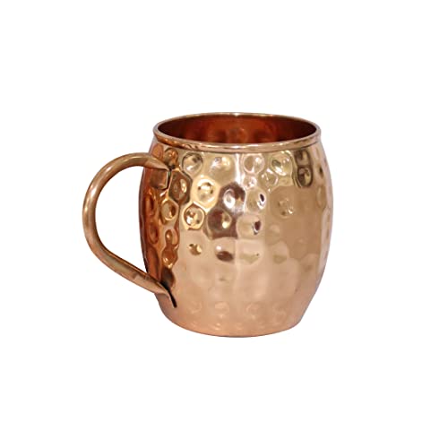 BRACOP Gobelet en Cuivre Pichet en Cuivre Verres en Relief Gobelet Ensemble De Verres À Boire Ensemble De 1 Pcs Pur Cuivre Tasse Ayurveda Moscou Mule Tasse pour Vodka Fleur Ustensiles