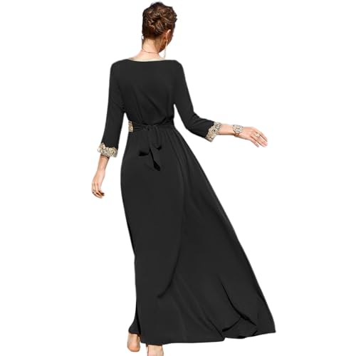 Image of ODIZLI Abaya Dress for Women Dubai Sadui Bead Moroccan Kaftan Fancy Eid Dress