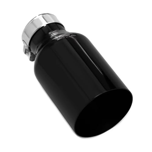 Silencieux système d'échappement voiture universel noir en inox avec embout droit ID63mm