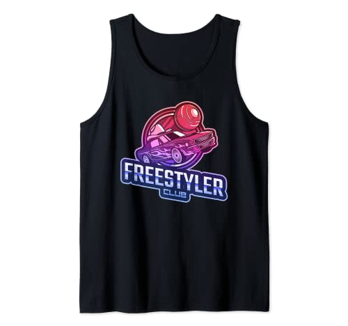 Freestyler Club, Soccer Car Gamer, Clean Design Tank Top
