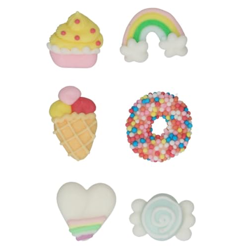 FunCakes Zucker Dekorationen Sweet Celebrations: Gebrauchsfertig für Tortendekoration, Perfekt für Cupcakes, Muffins und mehr, Edible Decorations - Set/8