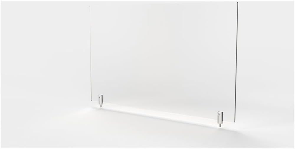 Pemberly Row Plastic Partition Extender, 18" x 36" Frosted White, Thermo-Plastic Panel, Light Diffusion, Screw Mount, Compatible with Square Edge Partitions, Office Privacy Divider