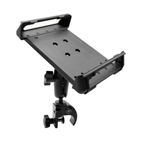 Liyuusi New Tablet Data Collector Cradle Bracket for GPS GNSS Total Station Surveying Adjustable Metal Holder with Soft Edge Protection for Field Controllers