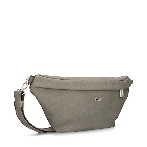 Zwei Damen Hip Bag Mademoiselle.M MH80 Bauchtasche 40 cm 3 Liter, Crossbody Bag wasserabweisend, 3-in-1 Bequeme Brusttasche, Gürteltasche & Hüfttasche (Fango)