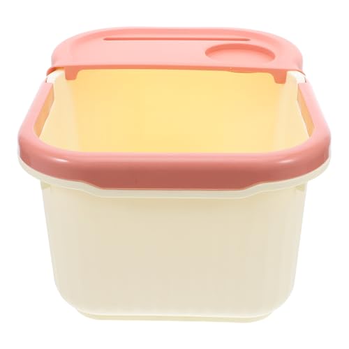 IWOWHERO Tub de Pies para Baño y Masaje con Aislamiento Térmico Pequeño Color Blanco Leche Cubeta Plegable para Cuidado Pies Casa para Spa de Pedicura Invierno
