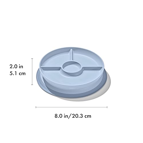 OXO Tot Stick and Stay Suction Divided Plate (Dusk) — view 6