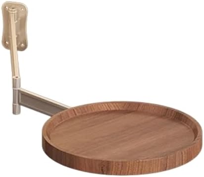 Wall Mounted Folding Table 180 Degree Rotating Floating Desk Space Saving Nightstand 11.02 x 11.02 Inches Modern Home Tables Versatile and Stylish Design