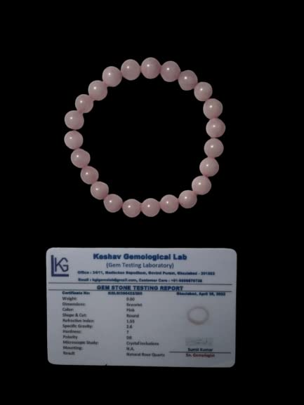 rose quartz bracelet certified for men and women both rose quartz bracelet (B0B5TPFFTD) Amazon Price History, Amazon Price Tracker