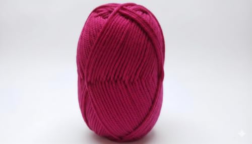 Image of Vardhman Magnus Knitting Yarn 100% Acrylic Bulky 4Ply Yarn (Pack of 1 Ball - 100g) - Knitting & Crochet Yarn for Winter Sweaters, Scarves, Blankets | Hypoallergenic, Hand Wash - Rani Pink