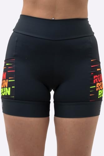 Bermuda de Compressão para Corrida Feminina Curta HUPI Run, Tamanho M