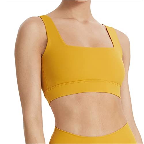 Sujetador de fitness amarillo para tus sesiones intensas de yoga 2