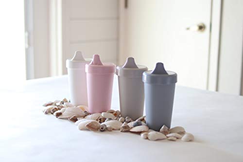 Re Play - 10 Oz. No-Spill Sippy Cups For Baby, Toddler, & Child - Made In Usa From Recycled Milk Jugs - Bpa-Free, Dishwasher Safe - Seashell - Ice Pink, Sand, White, Grey - 4 Pack #TOP7