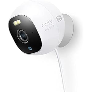 eufy Security Outdoor Cam E220, All-in-One Outdoor Security Camera with 2K Resolution, Spotlight, Color Night Vision, No Monthly Fees, Wired Camera, IP67 Weatherproof, Motion Only Alert