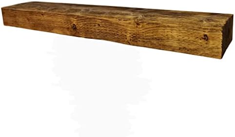 Rustic Mantle Piece Shelf Beam Solid Wood Fireplace Chunky Wooden Floating Shelf | Handmade to Order | 8 Colours | 18 Size Options
