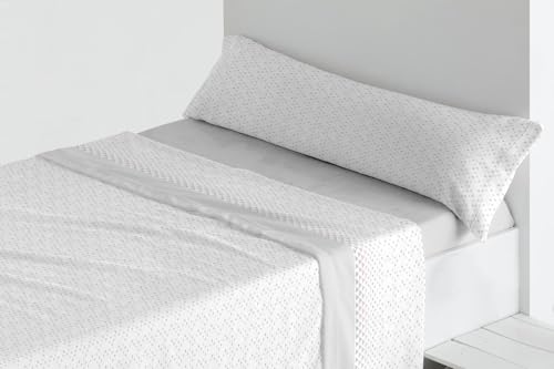 ENERGY COLORS TEXTIL-HOGAR Juego de sábanas de coralina | 3 Piezas | Funda de Almohada, Bajera Ajustable y sábana encimera (Disponible en Varios tamaños y Colores) (Antracita, Cama 135)