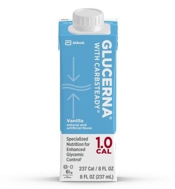 Glucerna 1.0 Cal Vanilla, 8 Ounce Recloseable Carton, 1 Cal, Abbott 64913 - Case of 24