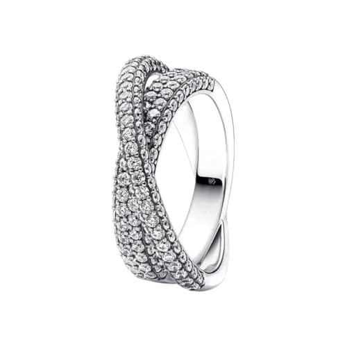 New 2026 925 Sterling Silver Gold And Rose Heart Stone Size 6 7 8 9 Wreath Bow Ring Romantic Wedding Fashion High Jewelry For Women Accessories Creative Gift