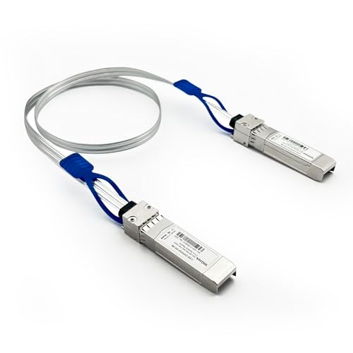 Image of 10Gtek Foldable 25G SFP28 SFP+ DAC Cable,Twin axial Cable Supplied by 3M,1-Meter(3.3ft),Compatible with Cisco and More, Application for 2 switches in 2~4 U of a Rack Cabinet, Flexible and Thin,4-Pack