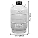 BestEquip 20L Liquid Nitrogen Tank Aluminum Alloy Liquid Nitrogen Dewar Static Cryogenic Container Liquid Nitrogen Container with 6 Canisters and Carry Bag