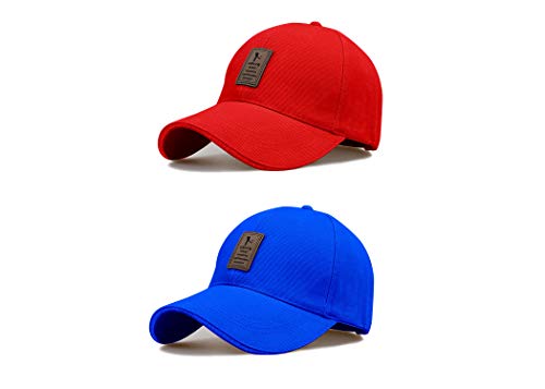 Image of solid plain unisex cotton caps free size adjustable casual look stylish cap