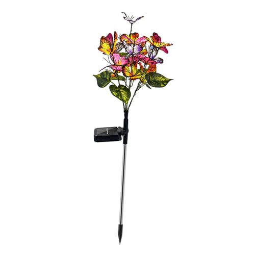Haofy Lámpara de Mariposa con Energía Solar, Luces de Balanceo Coloridas para Decoraciones Jardín Patio, Lámpara Mariposa, sin Facturas Electricidad, Grado Impermeable IP65 (1PC)