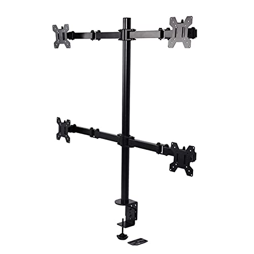 NIGORIY Soporte para monitor para 4 monitores, soporte para monitor de hasta 9 kg (carga de un solo brazo), adecuado para pantallas planas de hasta 27 pulgadas