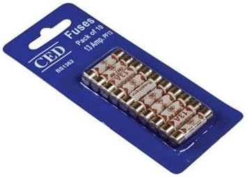 13 AMP Domestic 240V Household Mains Plug Fuse Electrical Cartridge Fuses 10 Pack