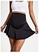 SHENHE Women's Maternity Skirt Ruffle Over The Belly High Waist Workout Gym Maternity Mini Skirt Shorts Black X-Large