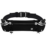 Mineup Trinkgürtel Laufen mit Flaschen, Laufgürtel mit Trinkflasche (2 x 175 ml), Atmungsaktiv Sport Hüfttasche, Verstellbare Trink-Hüfttasche für Trail Jogging Footing Wandern Radfahren Marathon