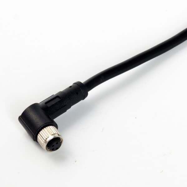 Conector M5 hembra IP67 en ángulo para solucionar la falta de espacio en paneles