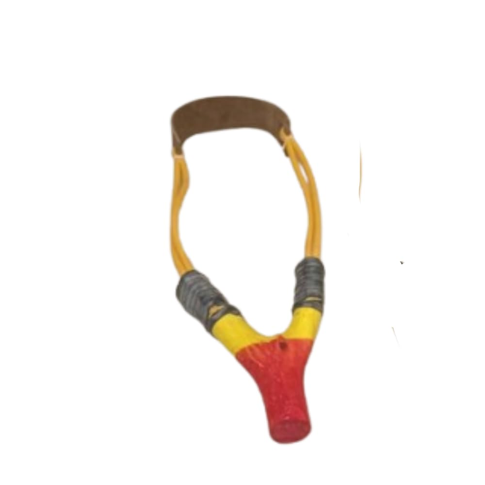 Catapult Slingshot Monkey Shooter (Pack of 2) | Handmade Wooden Slingshot Toy with Flat Industrial Rubber | Outdoor Fun Gulel for Kids & Adults | Durable SolidSlingshot (Pack of 1)-image-31
