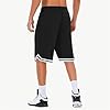 Basketball Shorts for Men with Zipped Pockets, Gym Short for Baseball Sports Training, Fast Drying, Athletic Shorts,11 Inch, Breathable Lightweight Mesh Style 3XL Black #1