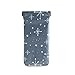 HUSSRITY Eyeglasses Case Snowflakes Pattern Sunglasses Pouch Soft PU Leather Squeeze Top Eyeglass Holder Portable Glasses Case For Women Men