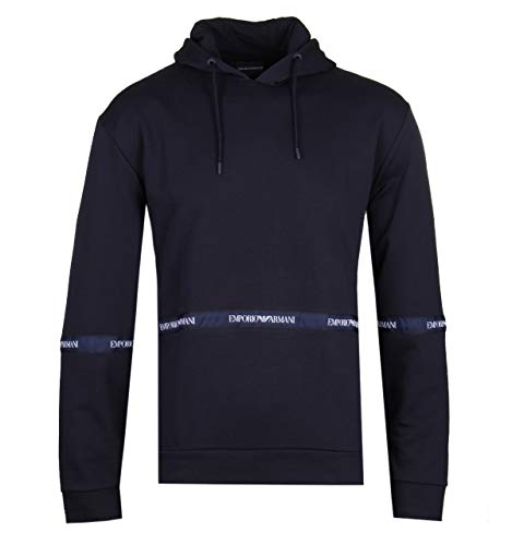 Emporio Armani Cotton Pullover Hooded Navy Tracksuit M Navy