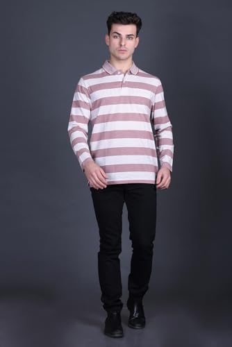 Image of Full Sleeve Polo T Shirt for Men Cotton with Pocket and Collar - Regular Fit Tshirt