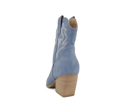 Image of Soda inchBLAZING inch ~ Women Western Bootie Pointe Toe with Low Heel (Wide Fit Available)