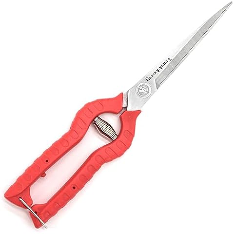 TOOLTENG Extra Long Stainless Steel pruners Bonsai Plant Trimming Scissors for thorny roses plant Flowers Harvesting Herbs Fruits or Vegetables prune corners dense areas Garden shears Cover