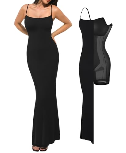 Popilush Summer Formal Dresses Black Maxi Dress Built...